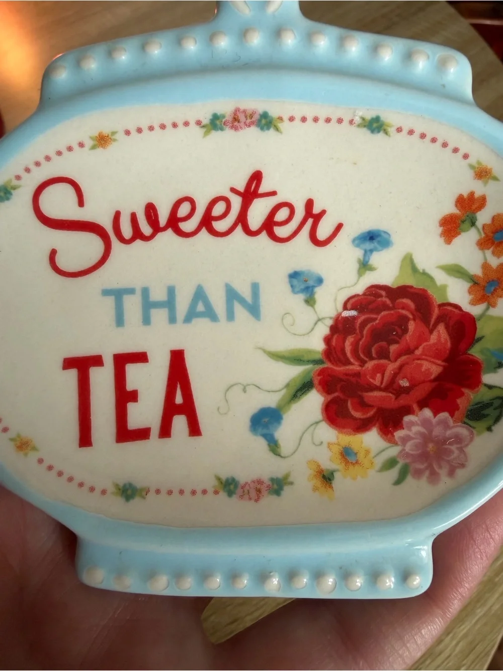 The Pioneer Woman “Sweeter Than Tea” Teapot Shaped Trinket Dish